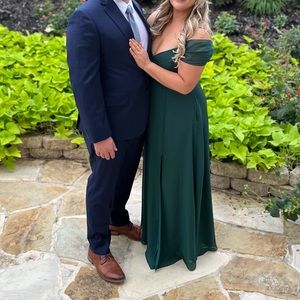 Birdy Grey Spence Convertible Dress. Emerald green bridesmaid dress